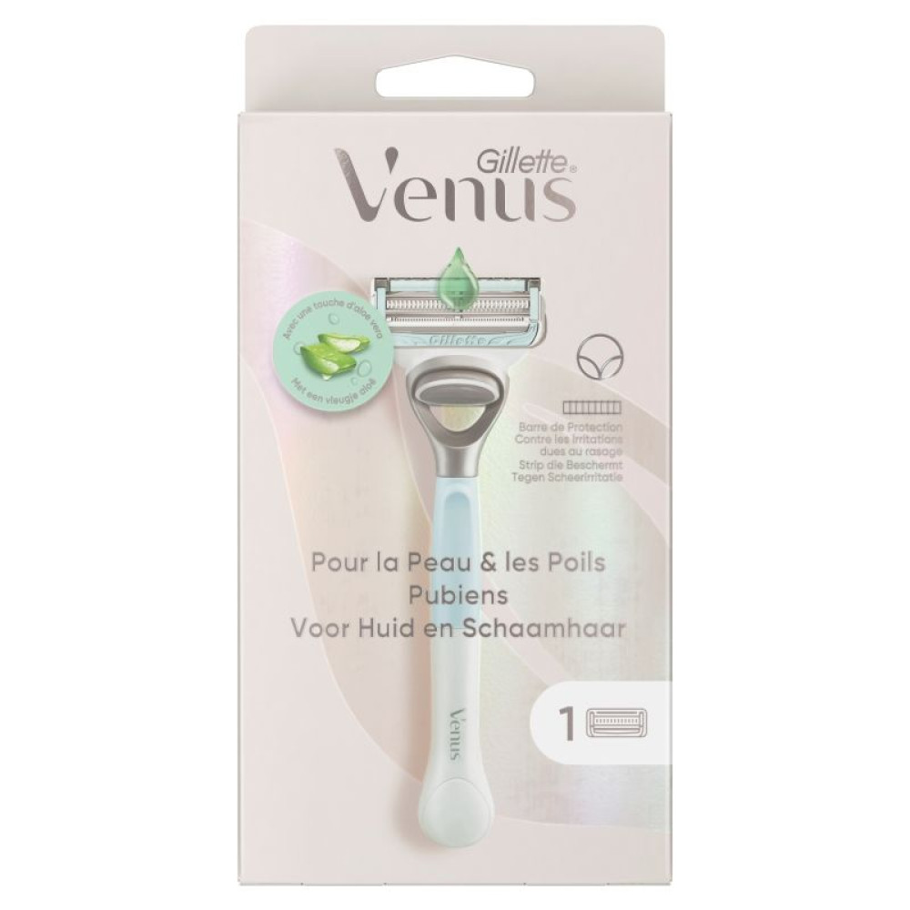 ЖИЛЕТ VENUS FOR PUBIC HAIR & SKIN ALOE дамска самобръсначка + 1 ножче - Грижа за тялото