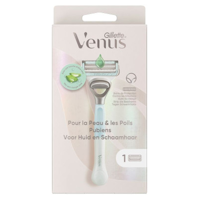 ЖИЛЕТ VENUS FOR PUBIC HAIR & SKIN ALOE дамска самобръсначка + 1 ножче