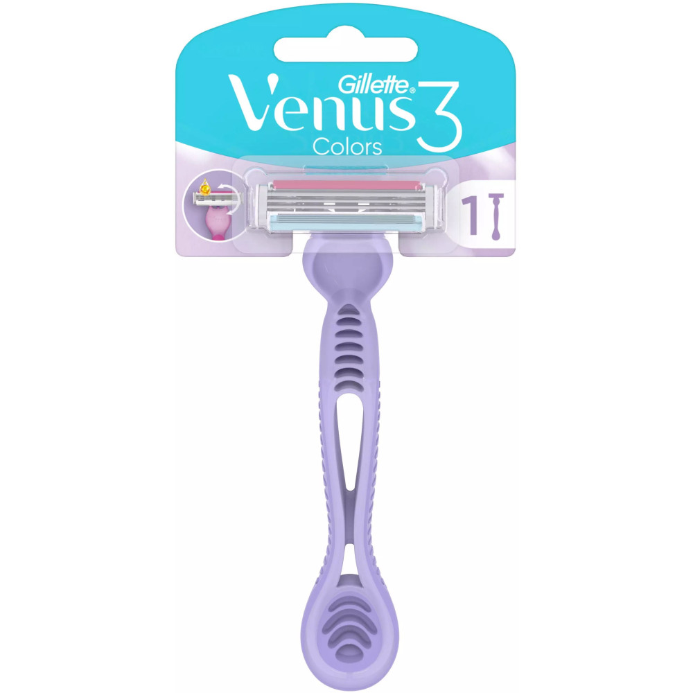 ЖИЛЕТ VENUS 3 COLORS дамска самобръсначка за еднократна употреба х 1 бр - Грижа за тялото