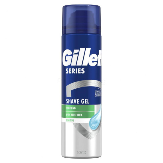 GILLETTE SERIES SOOTHING ALOE VERA гел за бръснене с алое вера за мъже 200 мл