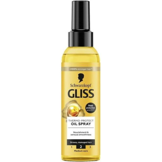 GLISS THERMO-PROTECT OIL SPRAY спрей-масло за коса за топлинна защита при сушене със сешоар 150 мл