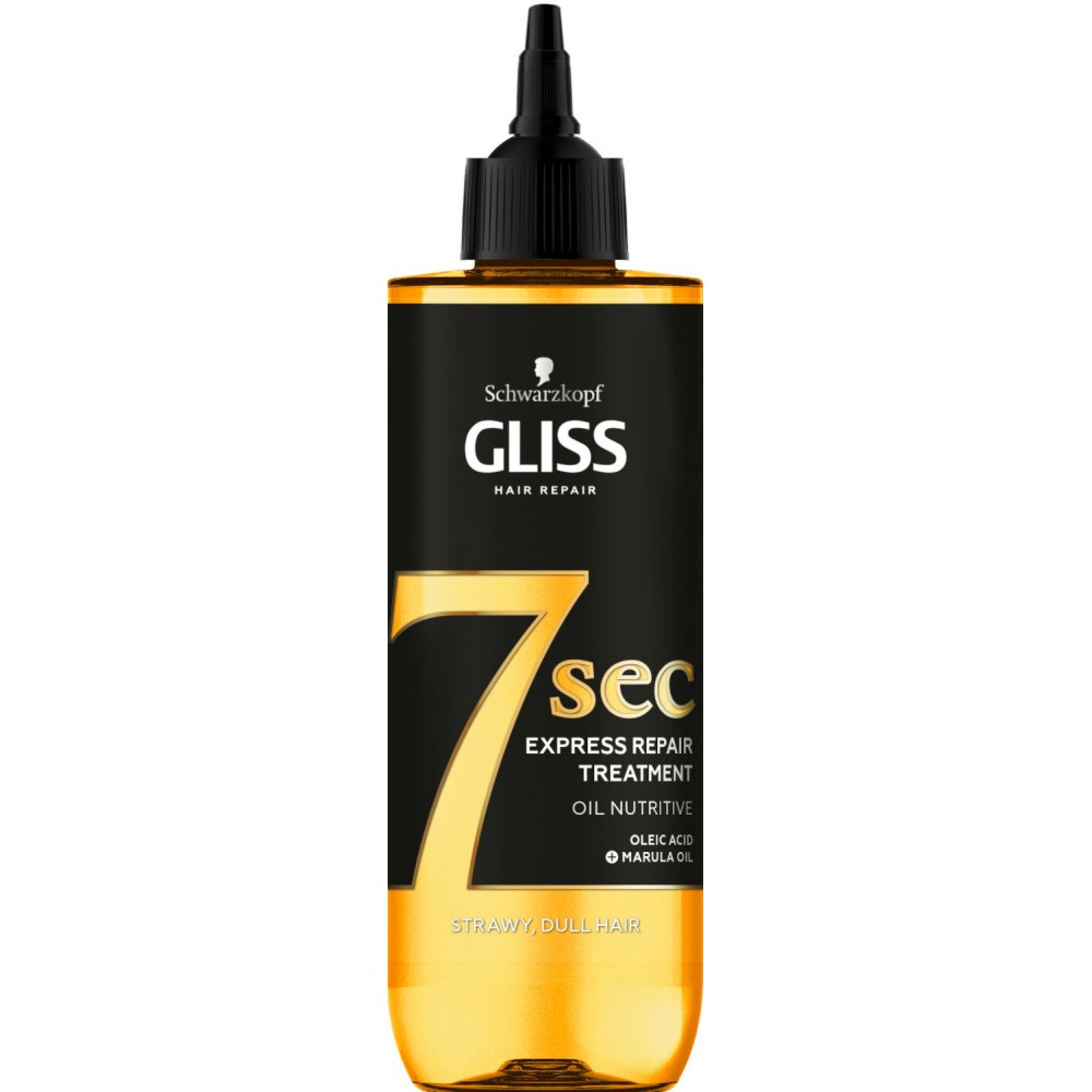 ГЛИС 7 SEC експресна маска за коса Oil Nutritive за изтощена коса 200 мл - Грижа за косата