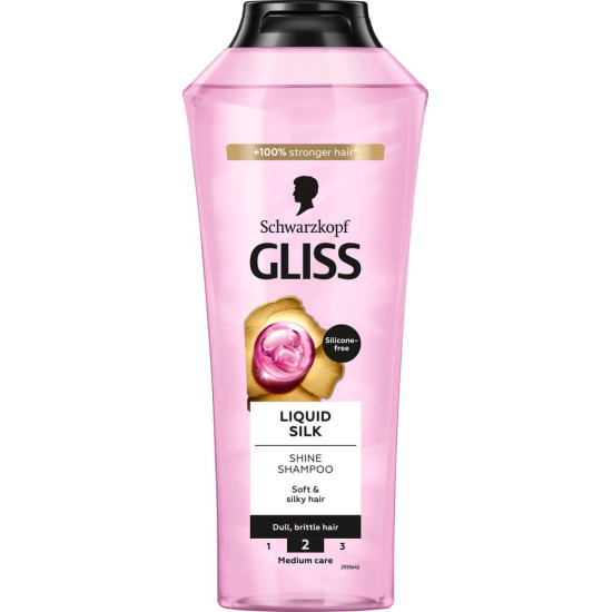 ГЛИС LIQUID SILK шампоан със серамиди и коприна за безжизнена коса без блясък 400 мл