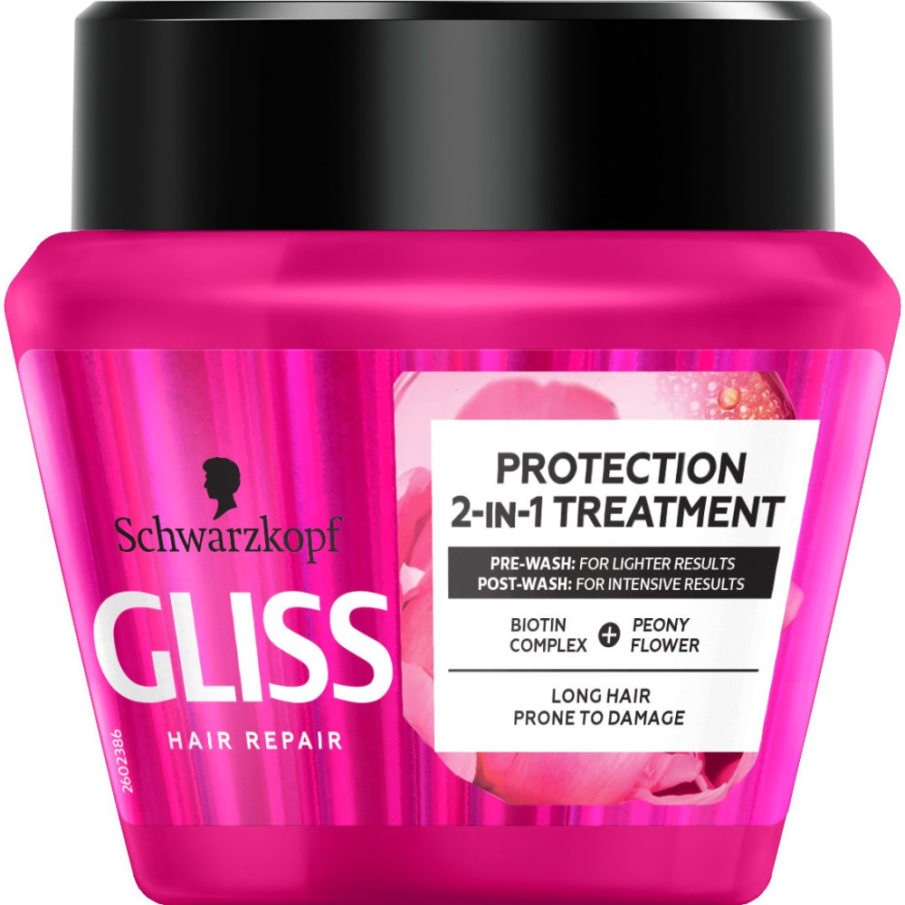 GLISS SUPREME LENGTH 2в1 маска за коса с биотинов комплекс и божур за дълга коса склонна към омазняване 300 мл