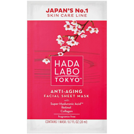 HADA LABO TOKYO текстилна маска за лице против бръчки 20 мл х 1 бр