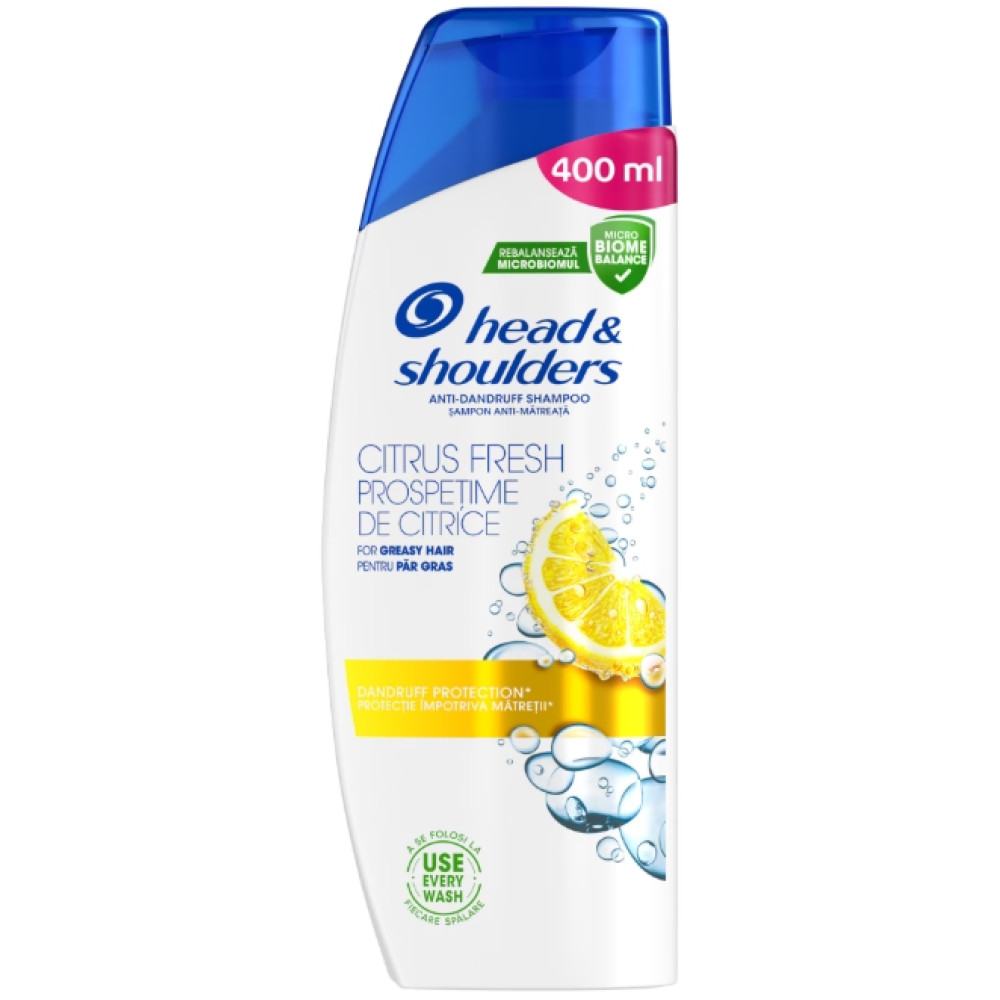 HEAD & SHOULDERS CITRUS FRESH шампоан против пърхот за мазна коса 400 мл