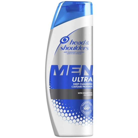 HEAD & SHOULDERS MEN ULTRA DEEP CLEANSING шампоан против пърхот за мъже с ВЪГЛЕН 360 мл