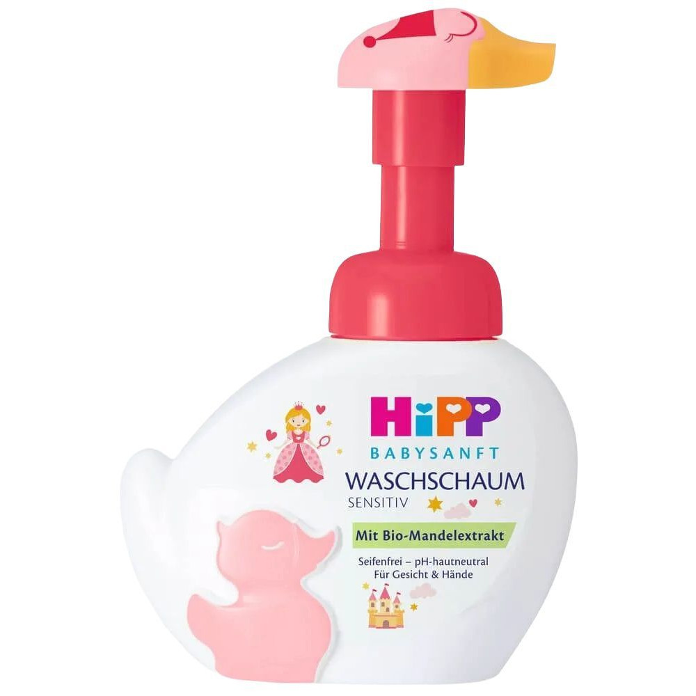 HIPP BABYSANFT WASCHSCHAUM SENSITIV ПАТЕ измивна пяна за ръце и лице за деца ПРИНЦЕСА 250 мл