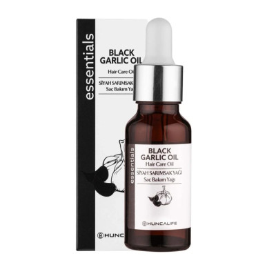 HUNCALIFE ESSENTIALS BLACK GARLIC OIL масло за грижа за косата с екстракт от черен чесън за силна и блестяща коса 20 мл