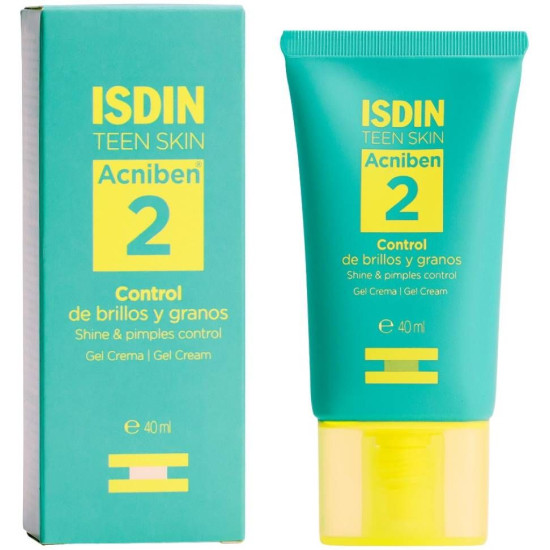 ISDIN ACNIBEN Shine and Pimple Control Cream Gel матиращ гел-крем за лице против несъвършенства за мазна и акнеична кожа 40 мл