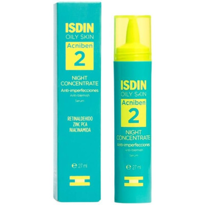 ISDIN ACNIBEN Night Concentrate нощен концентрат за лице против несъвършенства за мазна и акнеична кожа 27 мл