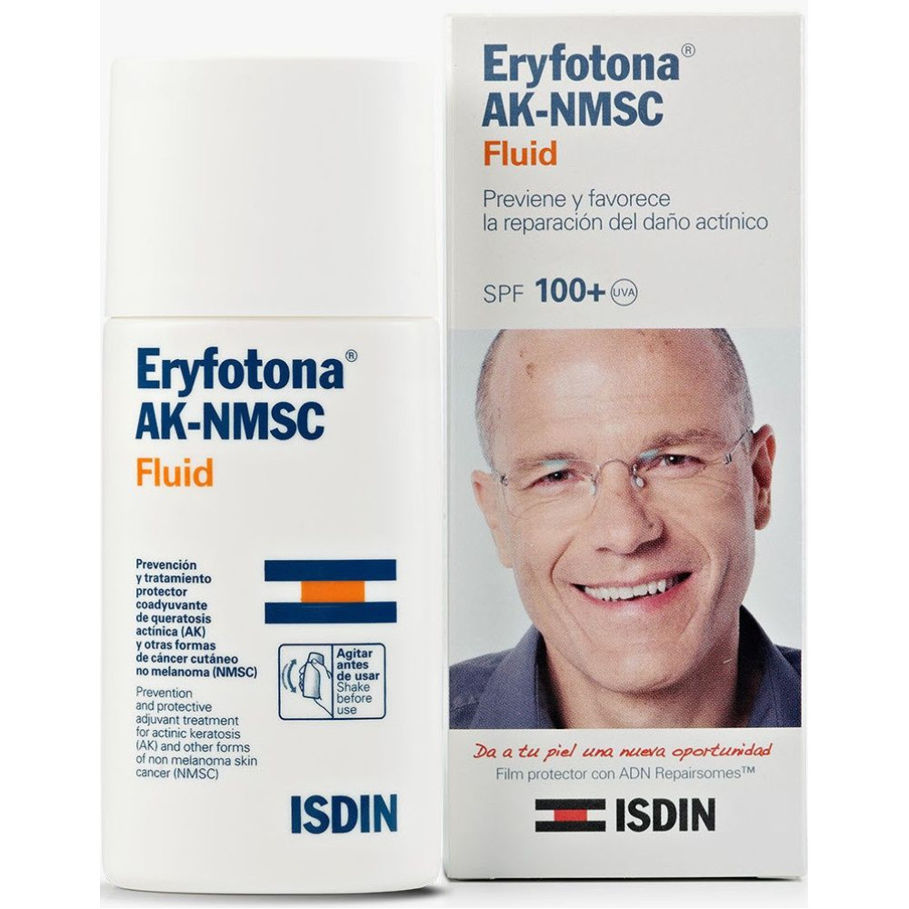 ISDIN ERYFOTONA AK-NMSC SPF100+ слънцезащитен флуид за лице и тяло за предпазване и лечение при актинична кератоза /рак/ 50 мл - Слънцезащита ISDIN ERYFOTONA AK-NMSC SPF100+ слънцезащитен флуид за лице и тяло за предпазване и лечение при актинична кератоза /рак/ 50 мл - Слънцезащита