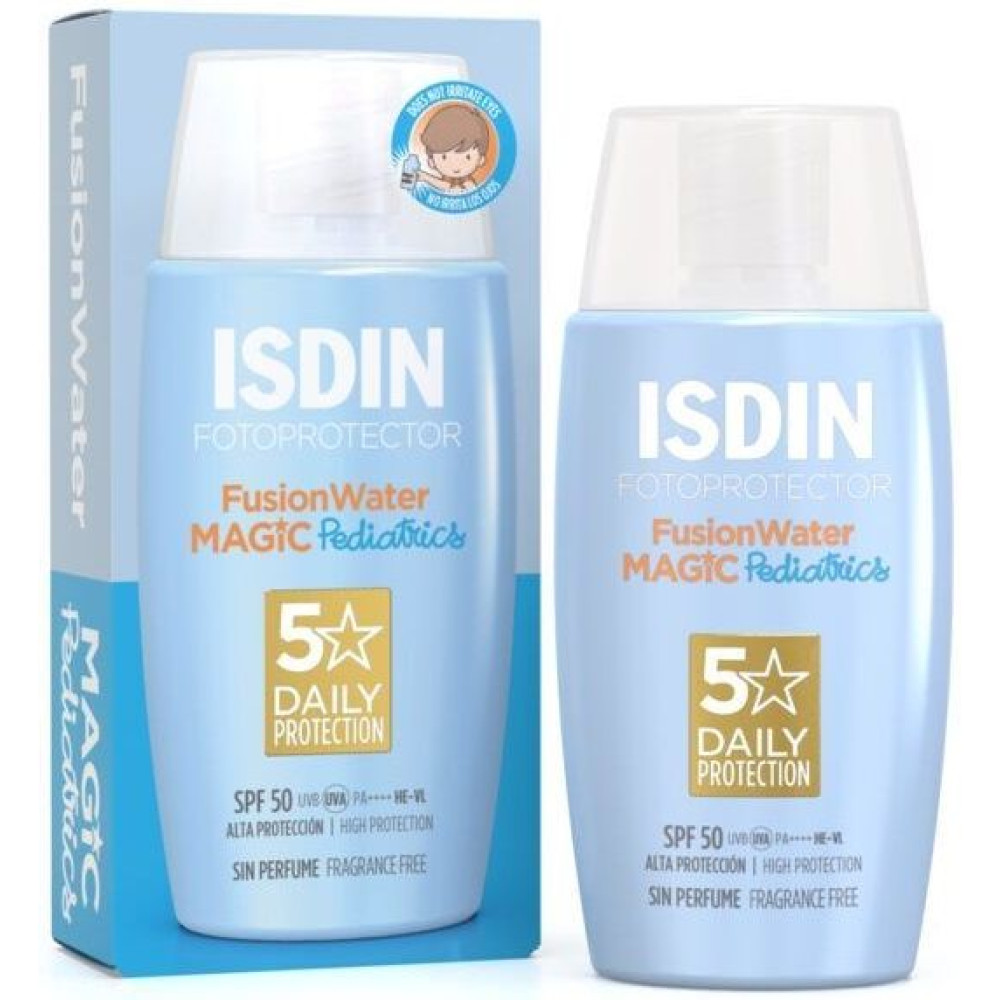 ISDIN FOTOPROTECTOR FUSION WATER MAGIC PEDIATRICS SPF50 слънцезащитен КРЕМ ЗА ДЕЦА за лице ултралека текстура 50 мл - Слънцезащита за бебета и деца