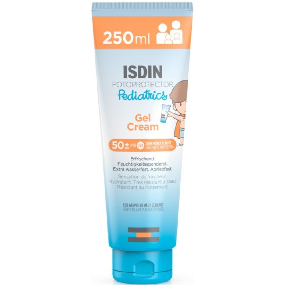 ISDIN FOTOPROTECTOR PEDIATRICS WET SKIN KIDS SPF50 слънцезащитен ГЕЛ-КРЕМ ЗА ДЕЦА за тяло при МОКРА КОЖА 250 мл - Слънцезащита за бебета и деца