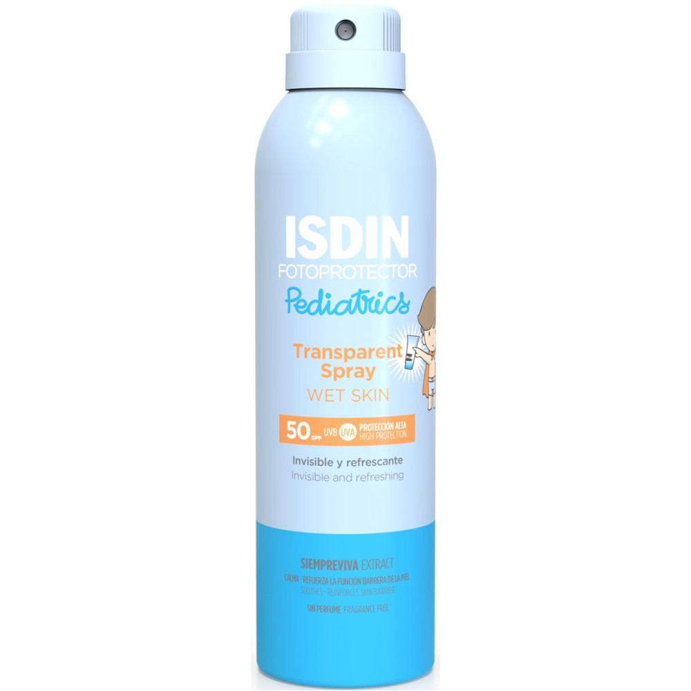 ISDIN FOTOPROTECTOR PEDIATRICS WET SKIN KIDS SPF50 слънцезащитен СПРЕЙ ЗА ДЕЦА за тяло при МОКРА КОЖА 250 мл - Слънцезащита за бебета и деца