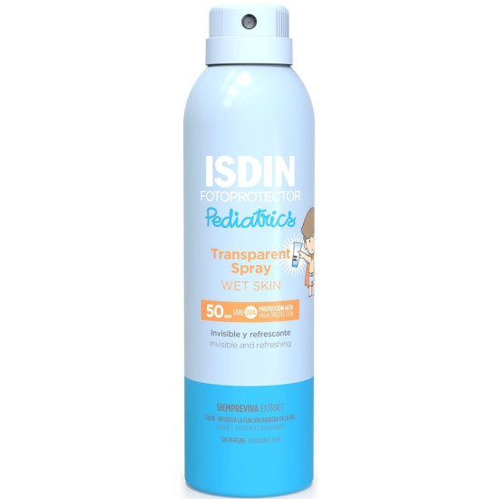 ISDIN FOTOPROTECTOR PEDIATRICS WET SKIN KIDS SPF50 слънцезащитен СПРЕЙ ЗА ДЕЦА за тяло при МОКРА КОЖА 250 мл