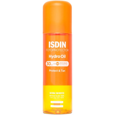 ISDIN FOTOPROTECTOR HYDRO OIL SPF30 слънцезащитно  двуфазно олио за тяло за бързо почерняване за атопична кожа 200 мл