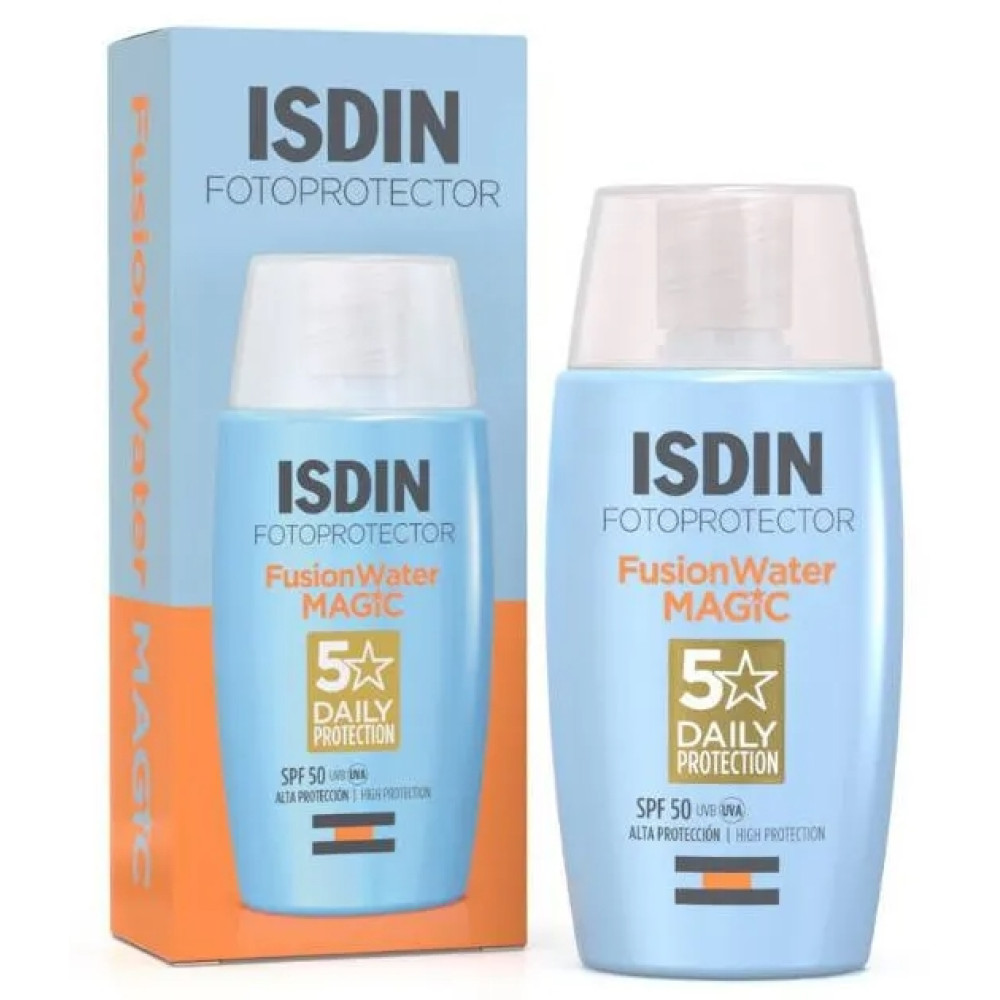 ISDIN FOTOPROTECTOR FUSION WATER MAGIC SPF50 слънцезащитен флуид за лице ултра лека текстура за чувствителна атопична кожа 50 мл - Слънцезащита
