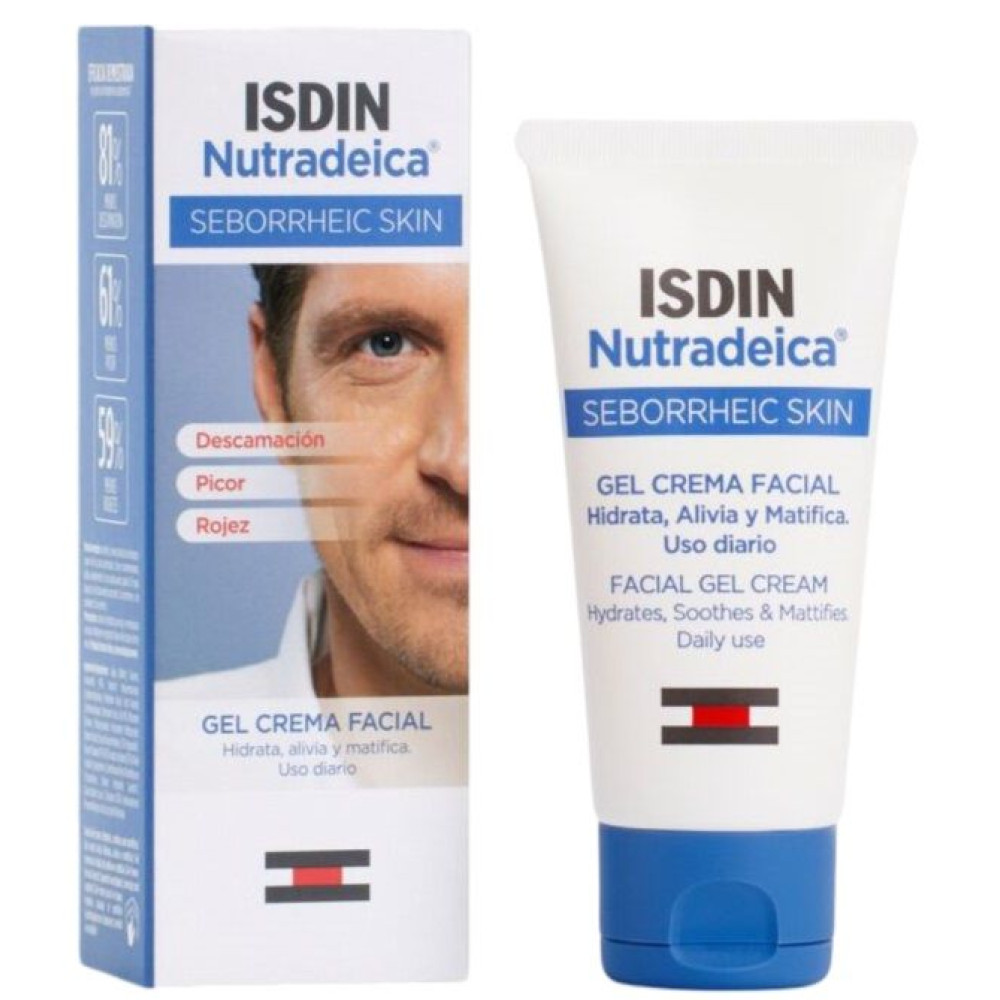 ISDIN NUTRADEICA Facial Gel Cream гел-крем за лице при себореен дерматит 50 мл - Грижа за лицето ISDIN NUTRADEICA Facial Gel Cream гел-крем за лице при себореен дерматит 50 мл - Грижа за лицето