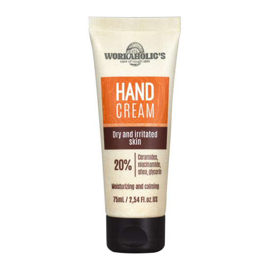 WORKAHOLIC'S HAND КРЕМ ЗА РЪЦЕ С 20% СЕРАМИДИ, ниацинамид, масло от ший и глицерин за суха и раздразнена кожа 75 мл