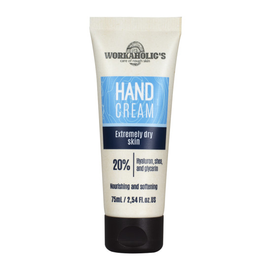 WORKAHOLIC'S HAND КРЕМ ЗА РЪЦЕ С 20% ХИАЛУРОН, масло от ший и глицерин за изключително суха кожа 75 мл