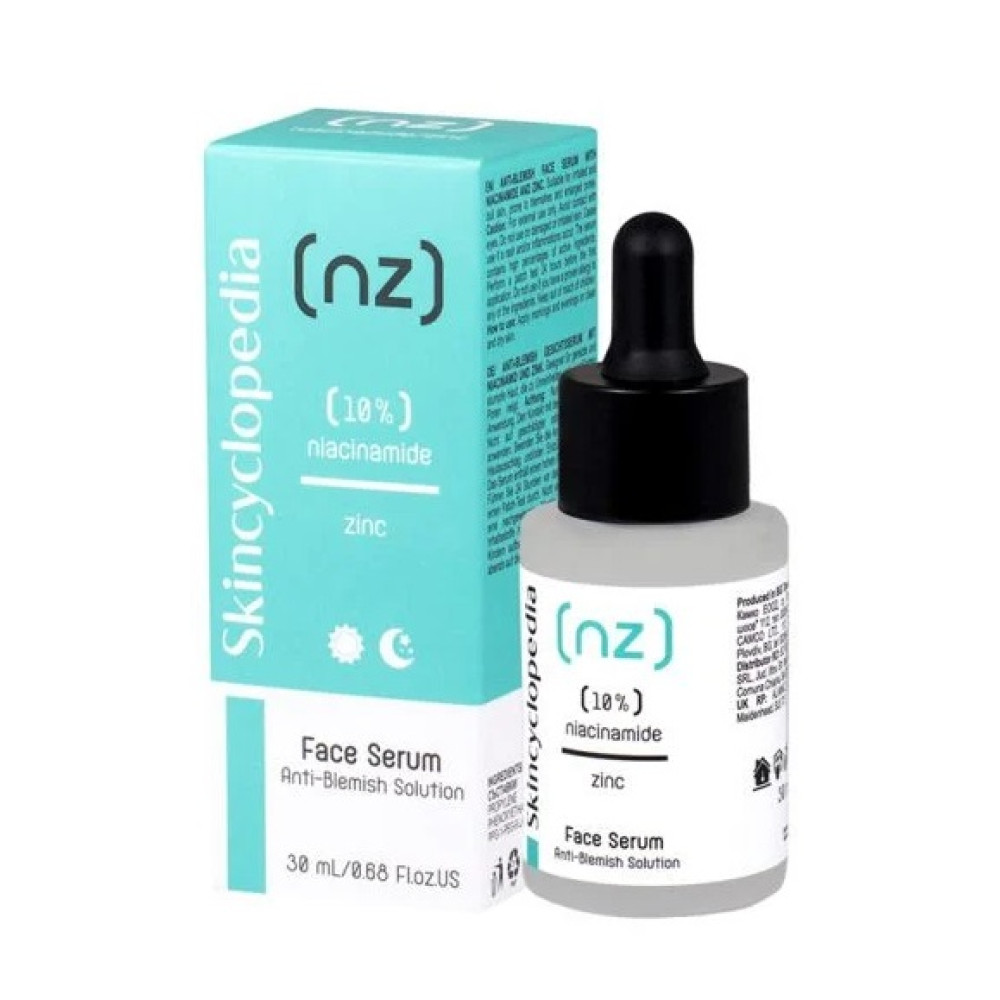 SKINCYCLOPEDIA 10% NIACINAMIDE 1% ZINC FACE SERUM Серум за лице против несъвършенства с ниацинамид и цинк 30 мл - Грижа за лицето