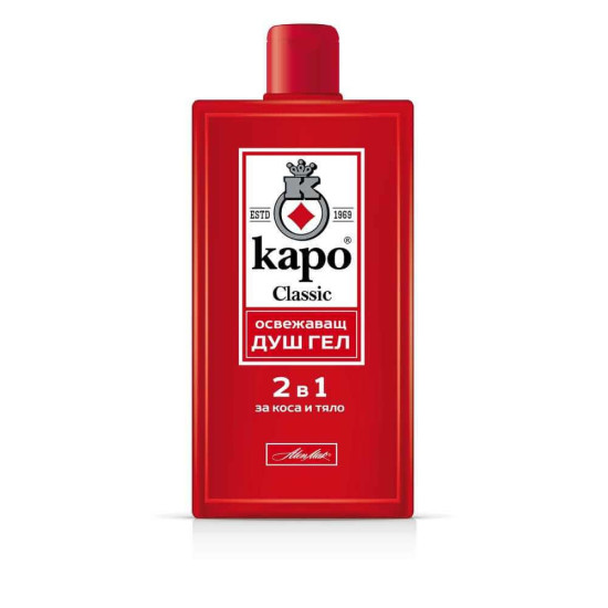 КАРО CLASSIC освежаващ душ гел за мъже 2в1 за коса и тяло 400 мл
