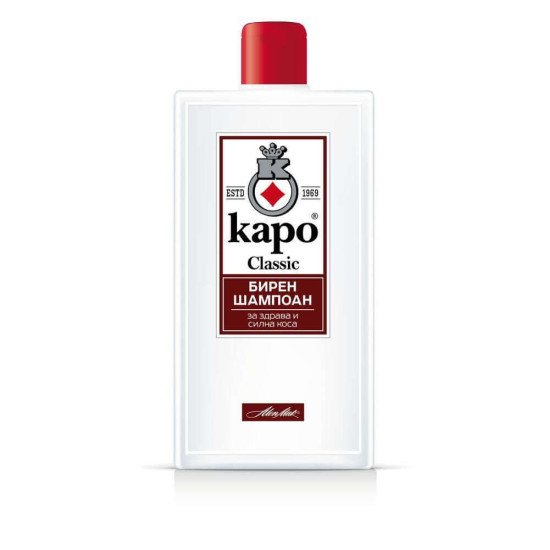 КАРО CLASSIC BEER бирен шампоан за мъже за здрава и силна коса 400 мл