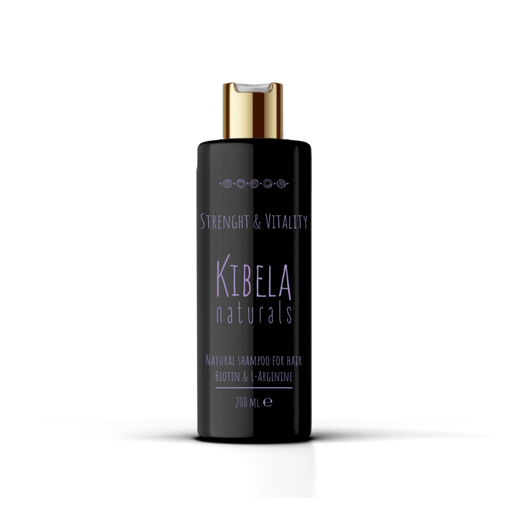 КИБЕЛА STRENGTH & VITALITY SHAMPOO FOR HAIR шампоан Сила и Жизненост с Биотин и Л-аргинин за всеки тип коса 200 мл - Грижа за косата