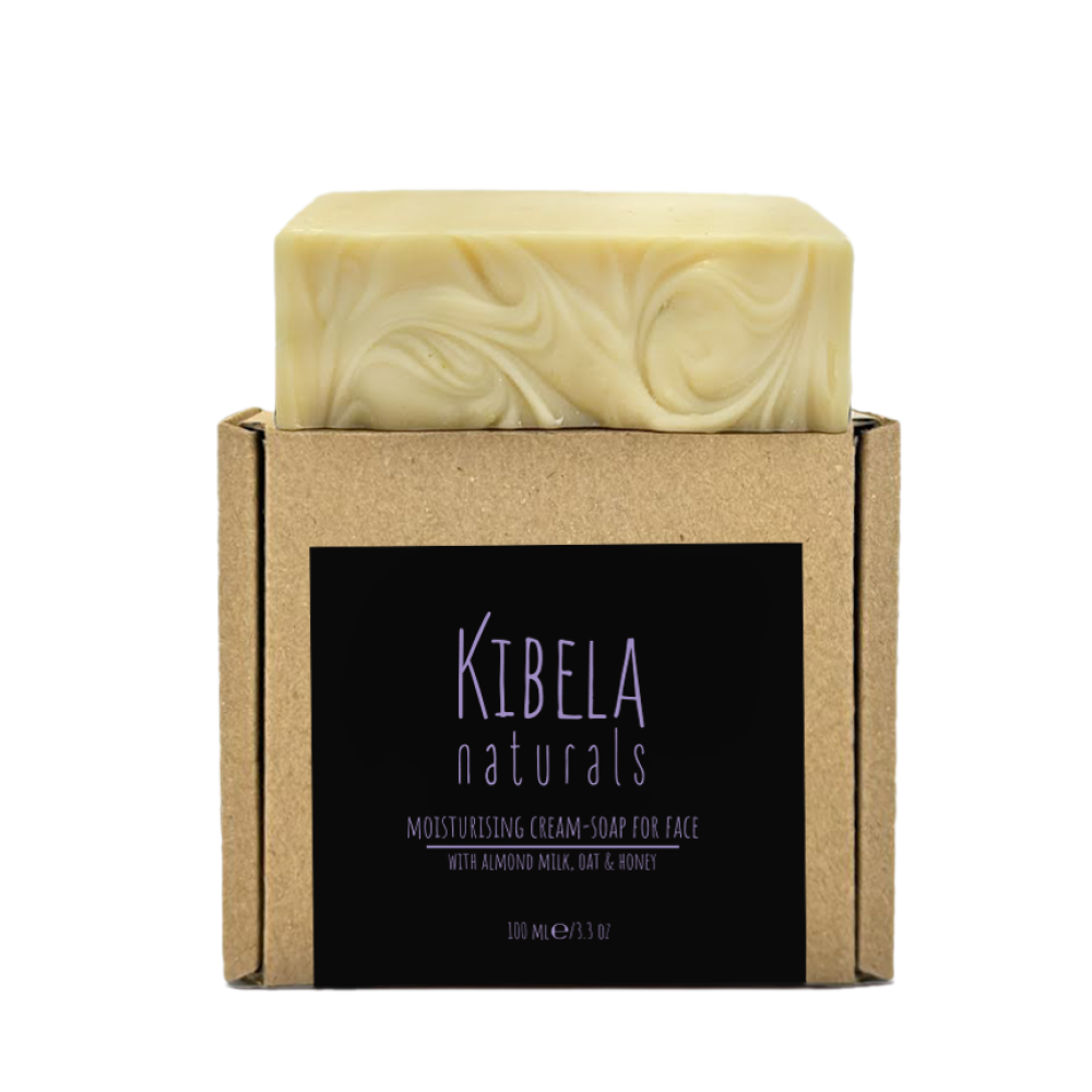 КИБЕЛА MOISTURISING CREAM-SOAP FOR FACE хидратиращ крем-сапун за лице с Бадемово мляко Овес и Мед 100 мл - Грижа за лицето