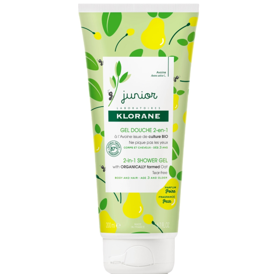 KLORANE JUNIOR 2in1 SHOWER GEL бебешки душ гел с аромат на круша 200 мл