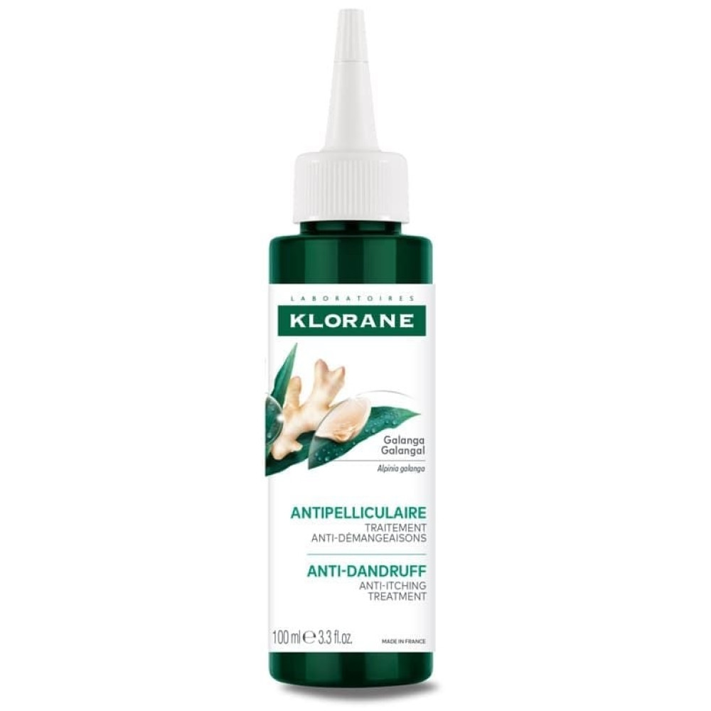 KLORANE ANTI-DANDRUFF ANTI-ITCH TREATMENT WITH GALANGAL успокояващ лосион против пърхот с галангал 100 мл - Грижа за косата