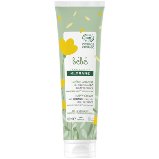 KLORANE BEBE NAPPY CREAM защитен крем при смяна на пелени с органичен невен 100 мл