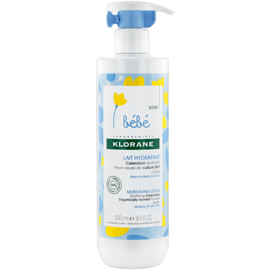 KLORANE BEBE MOISTURIZING LOTION хидратиращо мляко за тяло с невен за бебета за нормална към суха кожа 500 мл