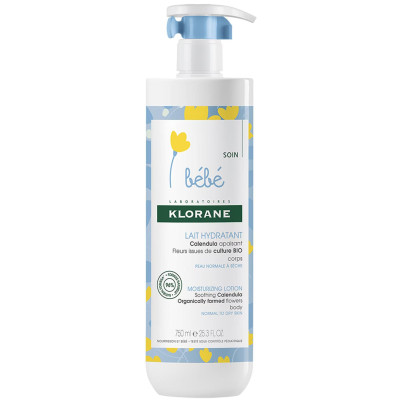 KLORANE BEBE LAIT HYDRATANT MOISTURIZING LOTION хидратиращо мляко за тяло с невен за бебета за нормална към суха кожа 750 мл