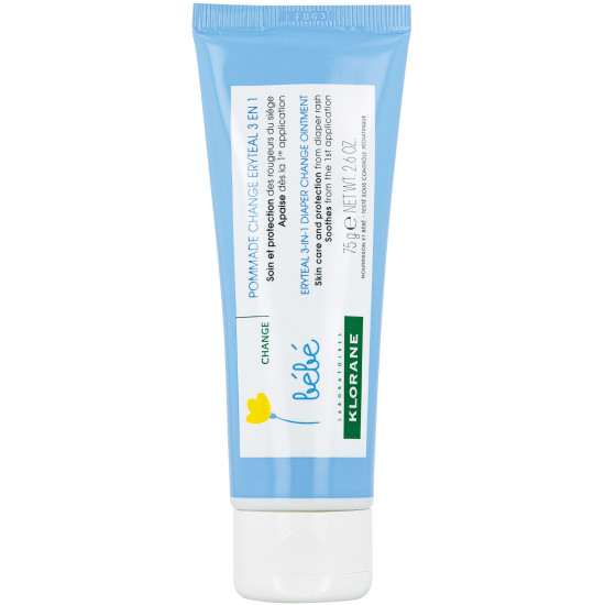 KLORANE BEBE 3in1 DIAPER CHANGE OINTMENT ERYTEAL унгвент при смяна на пелени за бебета и деца 75 г