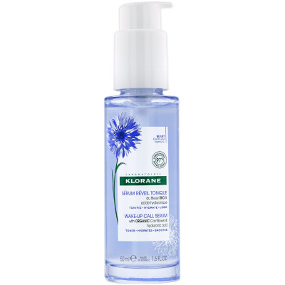 KLORANE BLEUET WAKE-UP CALL SERUM тонизиращ и хидратиращ серум за лице със синя метличина и хиалуронова киселина 50 мл
