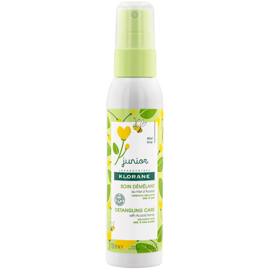 KLORANE JUNIOR DETANGLING CARE спрей за лесно разресване на косата с акациев мед 125 мл
