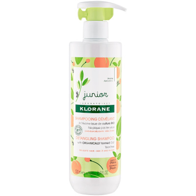 KLORANE JUNIOR DETANGLING SHAMPOO шампоан за лесно разресване с мляко от овес с аромат на праскова за деца над 3 години 500 мл