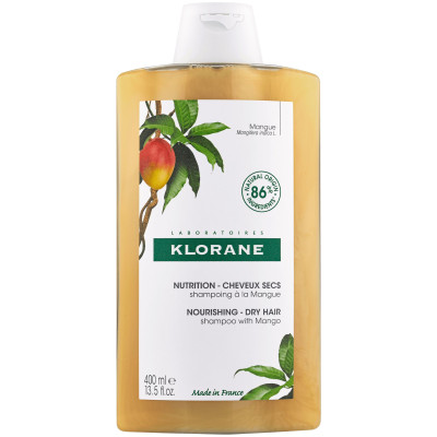 KLORANE SHAMPOO WITH MANGO подхранващ шампоан за суха коса с манго 400 мл