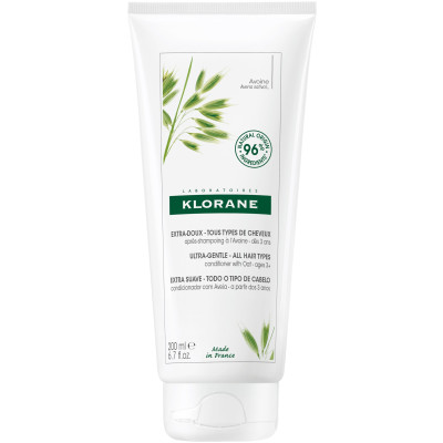 KLORANE ULTRA GENTLE CONDITIONER WITH OAT ултра нежен балсам с мляко от овес за всички типове коса 200 мл