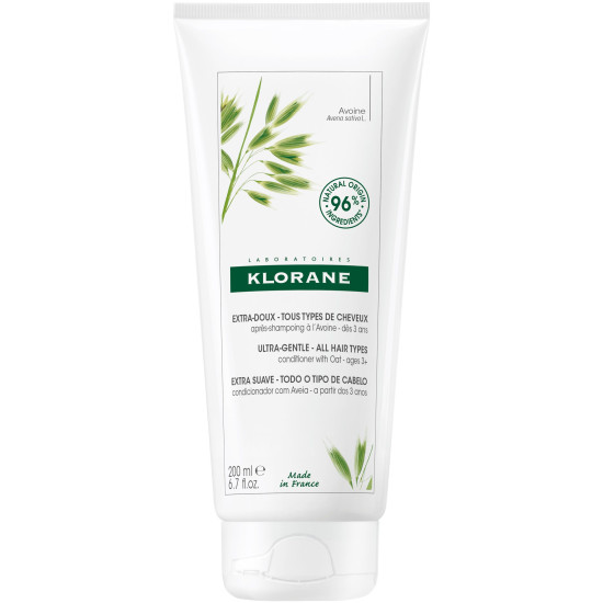 KLORANE ULTRA GENTLE CONDITIONER WITH OAT ултра нежен балсам с мляко от овес за всички типове коса 200 мл