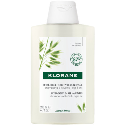 KLORANE ULTRA GENTLE SHAMPOO WITH OAT ултра нежен шампоан с мляко от овес за всички типове коса 200 мл