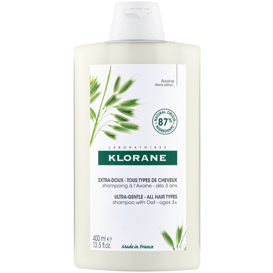 KLORANE ULTRA GENTLE SHAMPOO WITH OAT ултра нежен шампоан с мляко от овес за всички типове коса 400 мл