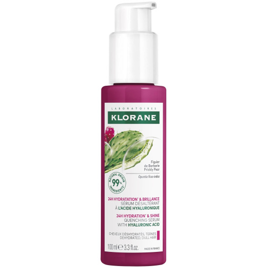 KLORANE 72H HYDRATION & SHINE PRICKLY PEAR бустер серум ХИДРАТАЦИЯ И БЛЯСЪК за дехидратирана безжизнена коса БОДЛИВА КРУША 100мл