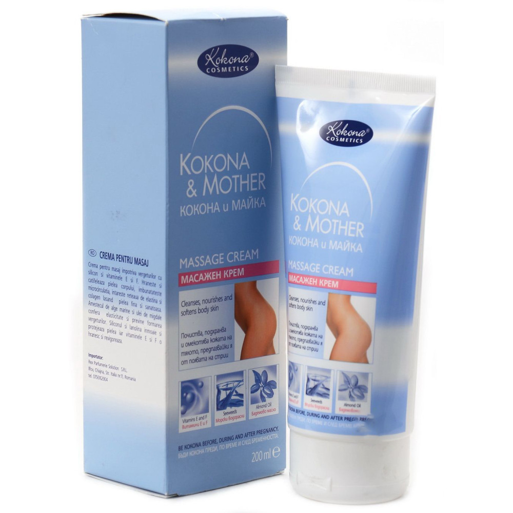 Kokona Mother massage cream against stretch marks 200ml / Кокона Майка масажен крем против стрии 200мл - Продукти за масаж