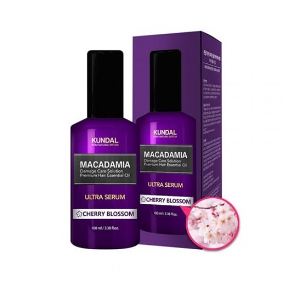 КУНДАЛ MACADAMIA CHERRY BLOSSOM серум за суха коса 100 мл
