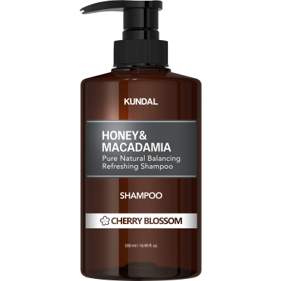 КУНДАЛ HONEY & MACADAMIA CHERRY BLOSSOM натурален шампоан за коса с аромат на цвят на череша 500 мл