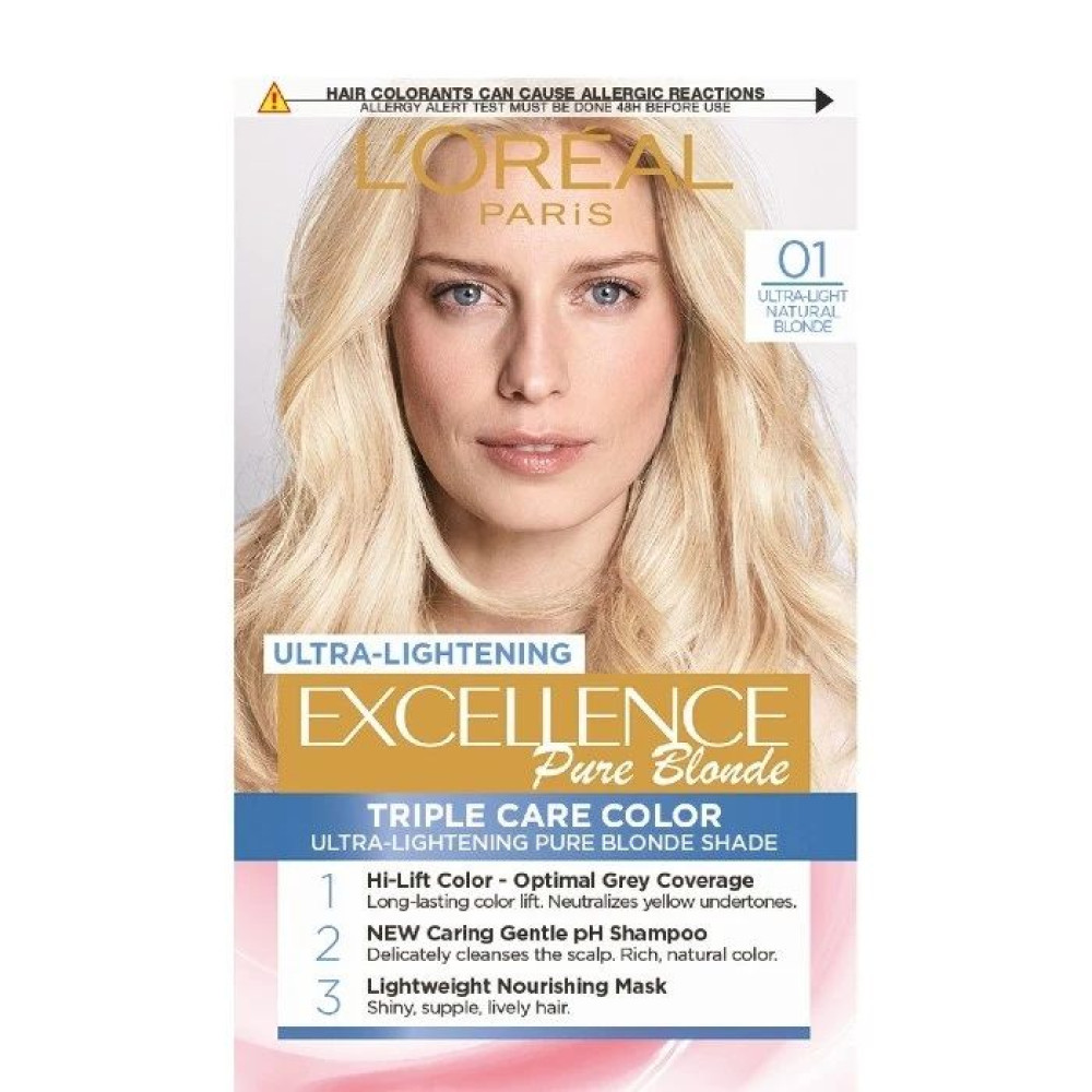 ЛОРЕАЛ EXCELLENCE CREME боя за коса 01 - Грижа за косата ЛОРЕАЛ EXCELLENCE CREME боя за коса 01 - Грижа за косата