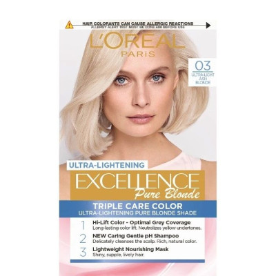 ЛОРЕАЛ EXCELLENCE CREME боя за коса 03 ULTRA-LIGHT ASH BLONDE